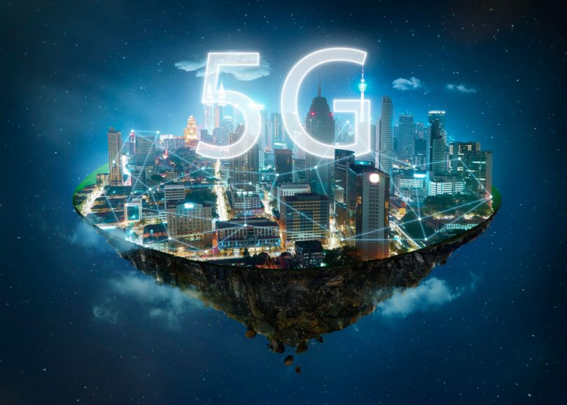 5G on floating earth city